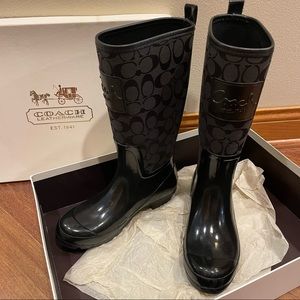 Pristine Coach Rain Boots